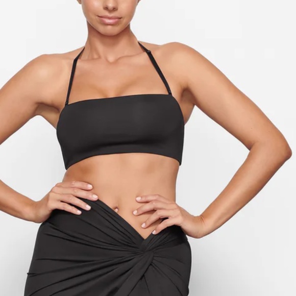 🖤SKIMS SWIM BANDEAU BIKINI TOP ONYX XXS L XL - Picture 3 of 7